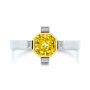  Platinum And 18k Yellow Gold Two-tone Yellow And White Diamond Fashion Ring - Top View -  106102 - Thumbnail