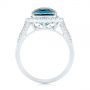 18k White Gold 18k White Gold Two-tone London Blue Topaz And Diamond Ring - Front View -  105008 - Thumbnail