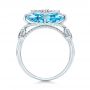  Platinum Platinum Vintage Filigree Blue Topaz Fashion Ring - Vanna K - Front View -  101858 - Thumbnail