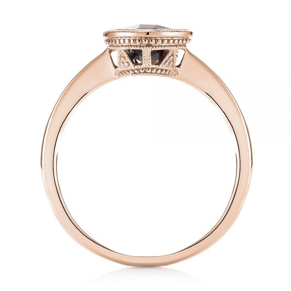14k Rose Gold 14k Rose Gold Vintage-inspired Garnet Fashion Ring - Front View -  104595