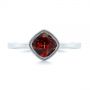  Platinum Platinum Vintage-inspired Garnet Fashion Ring - Top View -  104595 - Thumbnail