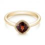 14k Yellow Gold 14k Yellow Gold Vintage-inspired Garnet Fashion Ring - Flat View -  104595 - Thumbnail