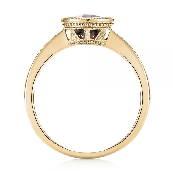 14k Yellow Gold 14k Yellow Gold Vintage-inspired Garnet Fashion Ring - Front View - 104595