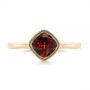 18k Yellow Gold 18k Yellow Gold Vintage-inspired Garnet Fashion Ring - Top View -  104595 - Thumbnail