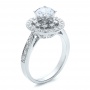  18K Gold Diamond Halo And Filigree Engagement Ring - Vanna K - Three-Quarter View -  100682 - Thumbnail