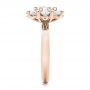 18k Rose Gold 18k Rose Gold Custom Diamond Halo Engagement Ring - Side View -  100699 - Thumbnail