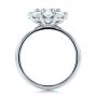 14k White Gold Custom Diamond Halo Engagement Ring - Front View -  100699 - Thumbnail