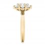 18k Yellow Gold 18k Yellow Gold Custom Diamond Halo Engagement Ring - Side View -  100699 - Thumbnail