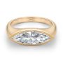 18k Rose Gold 18k Rose Gold East West Marquise Diamond Solitaire Engagement Ring - Flat View -  108340 - Thumbnail