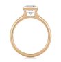 18k Rose Gold 18k Rose Gold Half Bezel Petite Split Emerald Cut Diamond Engagement Ring - Front View -  108336 - Thumbnail