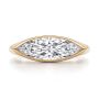 18k Rose Gold 18k Rose Gold East West Marquise Diamond Solitaire Engagement Ring - Top View -  108340 - Thumbnail
