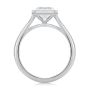 14k White Gold 14k White Gold Split Shank Bezel Set Emerald Diamond Engagement Ring - Front View -  108339 - Thumbnail