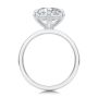 14k White Gold 14k White Gold Compass Set Elongated Cushion Cut Solitaire Engagement Ring - Front View -  108342 - Thumbnail