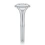 14k White Gold 14k White Gold Split Shank Bezel Set Emerald Diamond Engagement Ring - Side View -  108339 - Thumbnail