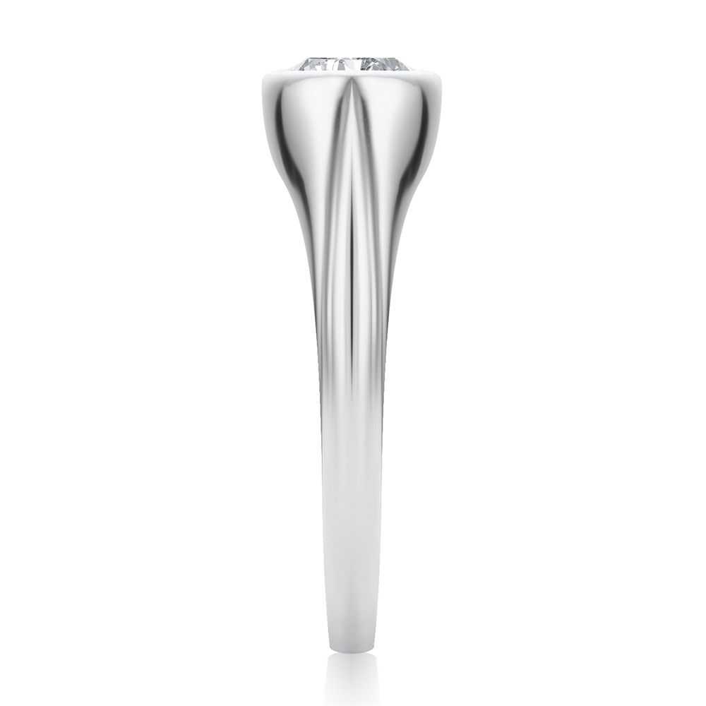  Platinum Platinum East West Marquise Diamond Solitaire Engagement Ring - Side View -  108340