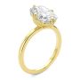 14k Yellow Gold Compass Set Elongated Cushion Cut Solitaire Engagement Ring - Three-Quarter View -  108342 - Thumbnail