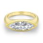 14k Yellow Gold 14k Yellow Gold East West Marquise Diamond Solitaire Engagement Ring - Flat View -  108340 - Thumbnail