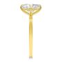 14k Yellow Gold Compass Set Elongated Cushion Cut Solitaire Engagement Ring - Side View -  108342 - Thumbnail