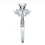  18K Gold Diamond Halo And Filigree Engagement Ring - Vanna K - Side View -  100682 - Thumbnail