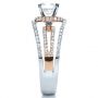  18K Gold And 18k Rose Gold White and Diamond Ring - Vanna K - Side View -  1034 - Thumbnail