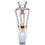  18K Gold And 18k Rose Gold White and Diamond Ring - Vanna K - Side View -  1034 - Thumbnail