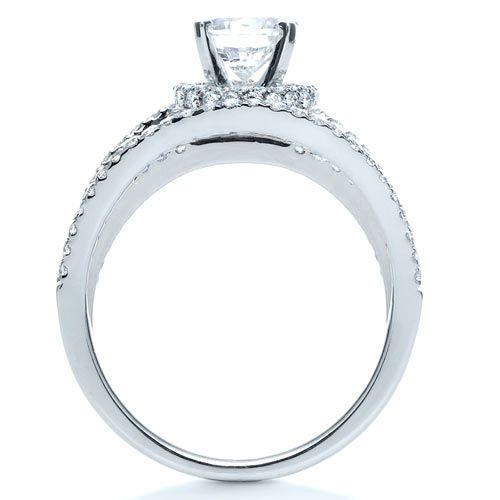  18K Gold And 18k White Gold 18K Gold And 18k White Gold White and Diamond Ring - Vanna K - Front View -  1034