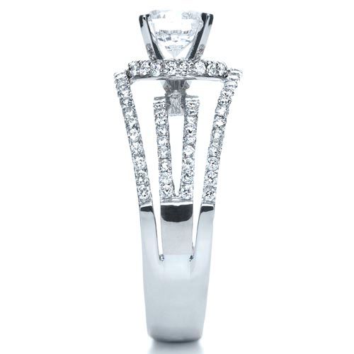 18K Gold And 18k White Gold 18K Gold And 18k White Gold White and Diamond Ring - Vanna K - Side View - 1034