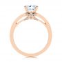 14k Rose Gold 14k Rose Gold 5-leaf Motif Custom Engagement Ring - Front View -  105825 - Thumbnail