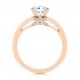 14k Rose Gold 14k Rose Gold 5-leaf Motif Custom Engagement Ring - Front View -  105825 - Thumbnail