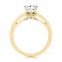 18k Yellow Gold 18k Yellow Gold 5-leaf Motif Custom Engagement Ring - Front View -  105825 - Thumbnail