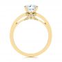 18k Yellow Gold 18k Yellow Gold 5-leaf Motif Custom Engagement Ring - Front View -  105825 - Thumbnail