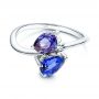  Platinum Platinum Alexandrite And Blue Sapphire Ring - Flat View -  106636 - Thumbnail