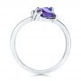 18k White Gold 18k White Gold Alexandrite And Blue Sapphire Ring - Front View -  106636 - Thumbnail