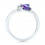  Platinum Platinum Alexandrite And Blue Sapphire Ring - Front View -  106636 - Thumbnail