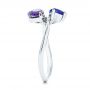 14k White Gold 14k White Gold Alexandrite And Blue Sapphire Ring - Side View -  106636 - Thumbnail