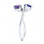  Platinum Platinum Alexandrite And Blue Sapphire Ring - Side View -  106636 - Thumbnail