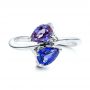  Platinum Platinum Alexandrite And Blue Sapphire Ring - Top View -  106636 - Thumbnail