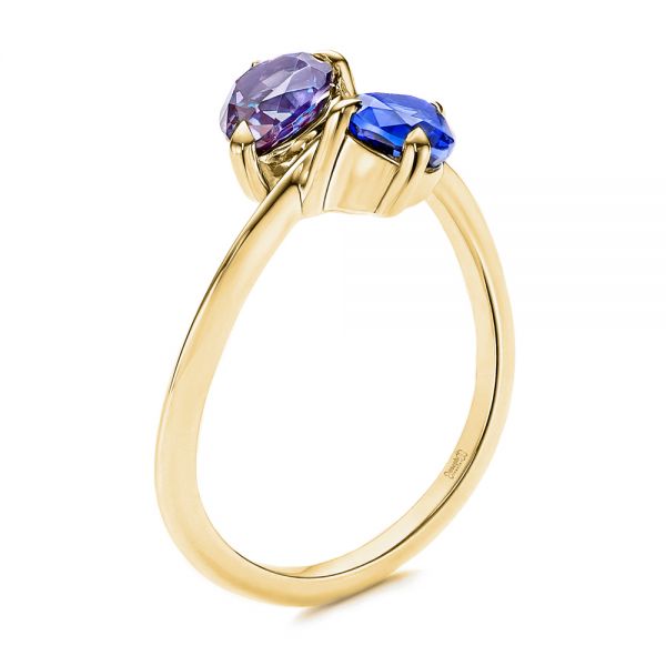 Alexandrite and Blue Sapphire Ring - Image