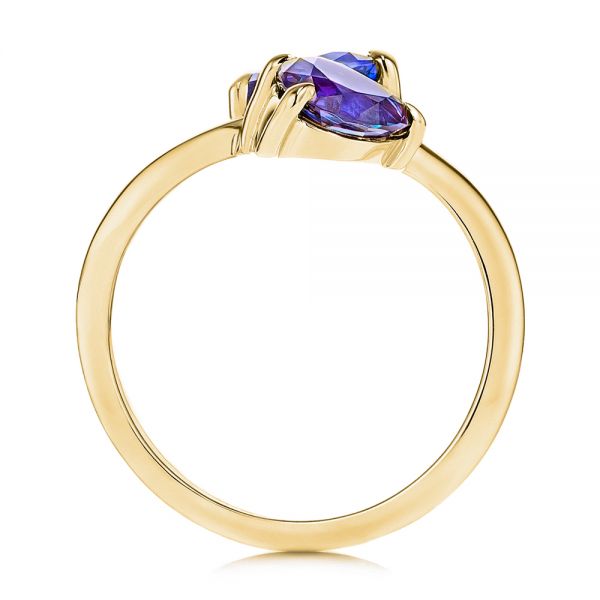 14k Yellow Gold 14k Yellow Gold Alexandrite And Blue Sapphire Ring - Front View -  106636