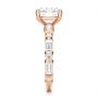 14k Rose Gold 14k Rose Gold Alternating Round And Baguette Diamond Engagement Ring - Side View -  107219 - Thumbnail