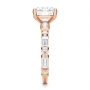 14k Rose Gold 14k Rose Gold Alternating Round And Baguette Diamond Engagement Ring - Side View -  107219 - Thumbnail