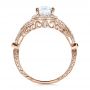 14k Rose Gold 14k Rose Gold Antique Criss-cross Shank Engagement Ring - Vanna K - Front View -  100072 - Thumbnail