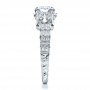  18K Gold Antique Double Pave Hand Engraved Engagement Ring - Vanna K - Side View -  100055 - Thumbnail