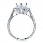 14k White Gold 14k White Gold Antique Hand Engraved Engagement Ring - Vanna K - Front View -  100040 - Thumbnail