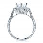 18k White Gold Antique Hand Engraved Engagement Ring - Vanna K - Front View -  100040 - Thumbnail