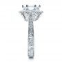 18k White Gold Antique Hand Engraved Engagement Ring - Vanna K - Side View -  100040 - Thumbnail