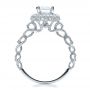 18k White Gold Antique Milgrain Engagement Ring - Vanna K - Front View -  100060 - Thumbnail