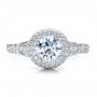  Platinum Platinum Antique Milgrain Engagement Ring - Vanna K - Top View -  100060 - Thumbnail