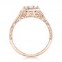 18k Rose Gold 18k Rose Gold Art Deco Blue Sapphire And Diamond Engagement Ring - Front View -  101988 - Thumbnail