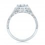 14k White Gold 14k White Gold Art Deco Blue Sapphire And Diamond Engagement Ring - Front View -  101988 - Thumbnail